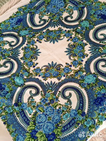 Русский народный платок синий