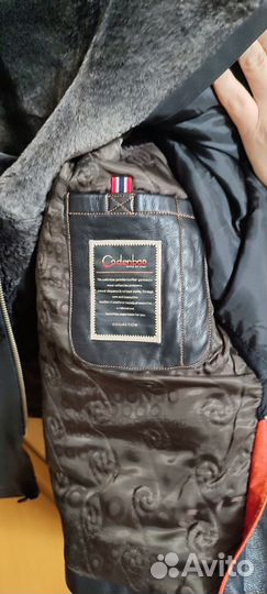 Мужская кожаная зимняя куртка