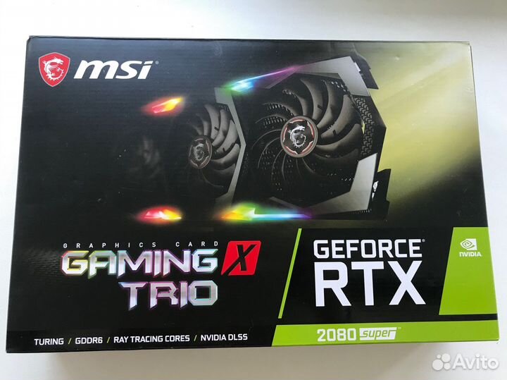 Видеокарта MSI RTX 2080 super gaming X trio