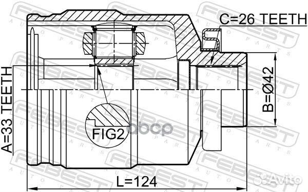 ШРУС внутренний перед прав 1211TUC27RH Febest