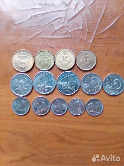 Коллекция всех монет Фиджи (в обороте)