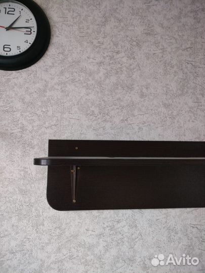 Полки с креплениями чёрные 2штуки