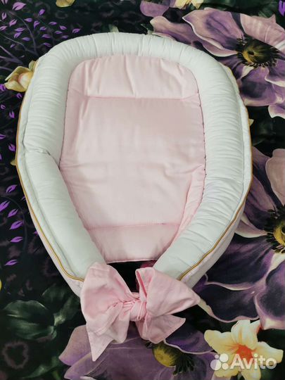 Кокон гнездышко +матрасик для новорожденной