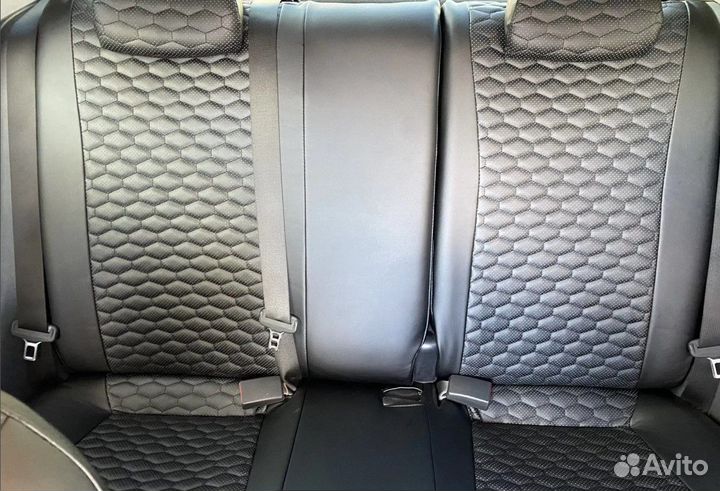 Чехлы Hyundai Solaris 2 Экокожа Соты