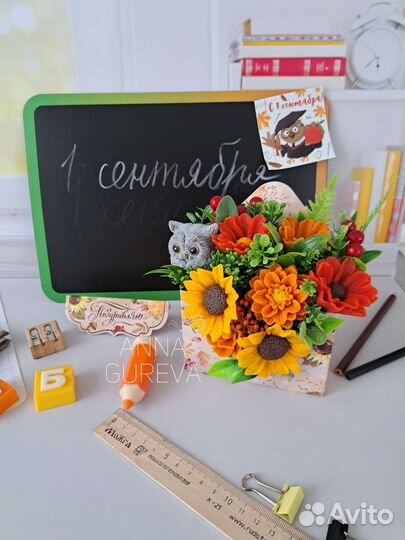 Букеты из мыла на 1 сентября