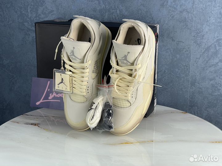 Off-White X Wmns Air Jordan 4 Retro SP Sail