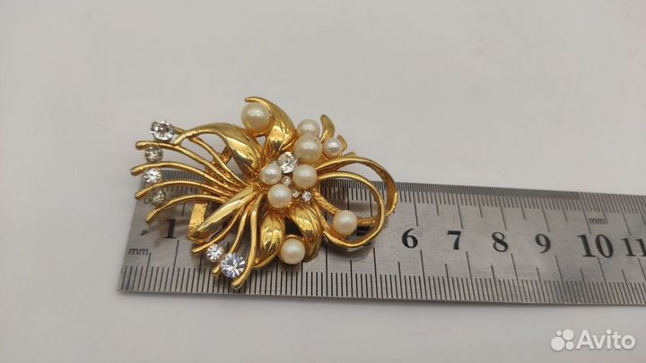 Брошь винтажная 1960-1980-е гг. №5888 Размер на