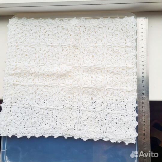 Вязаная ажурная наволочка и салфетки