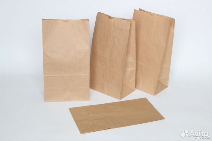 Пакеты бумажные с ручками и без ручек(шаурма и др)