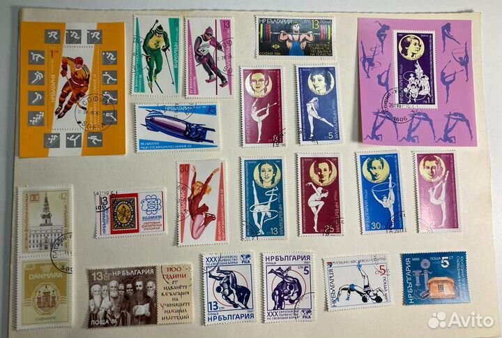 Коллекция старых почтовых марок Болгарии