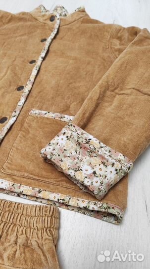 Детская телогрейка/ фуфайка и юбочка из вельвета