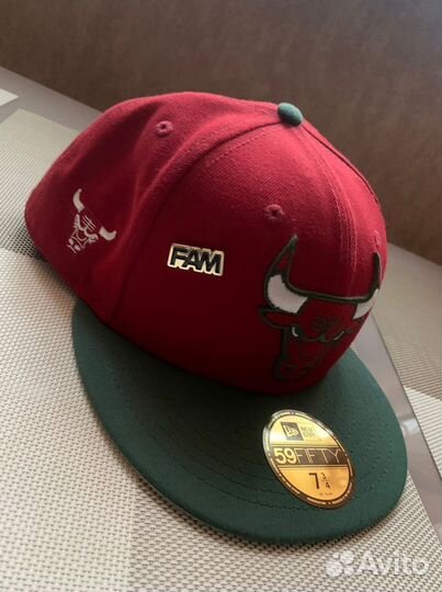 Бейсболка Chicago bulls красная 7 3/4 (61,5см)