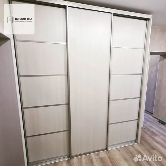 Шкаф распашной с фрезерованными фасадами