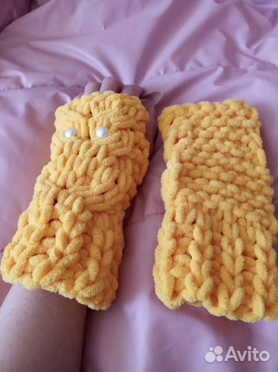 Плюшевые митенки