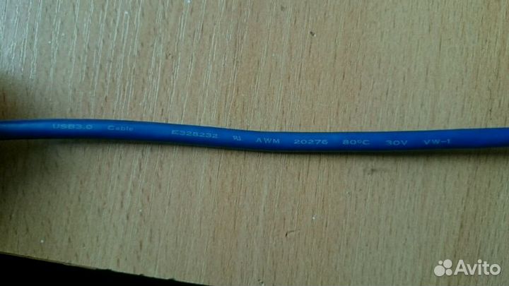 Кабель micro USB-B - USB 3.0 синий vcom