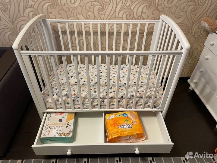 Детская кроватка + Матрас + наматрасник