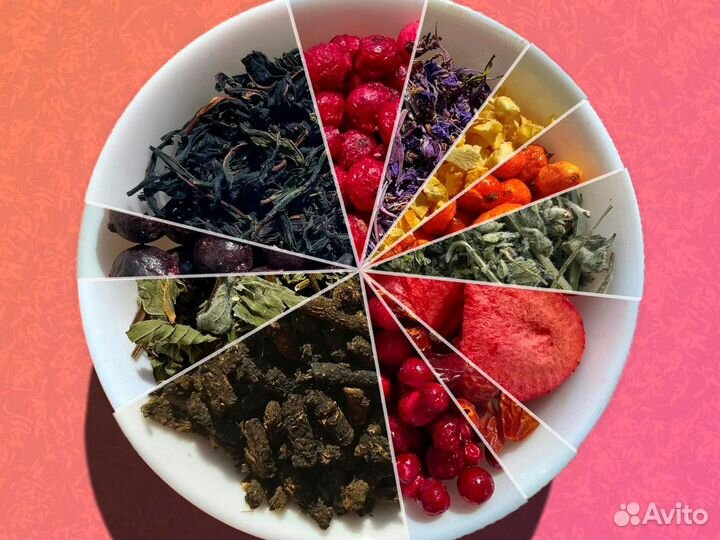 Иван-чай 1 кг: ягоды,травы,цветы,шиповник,апельсин