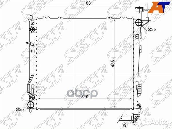 Радиатор Hyundai Santa Fe 12-19 / Kia Sorento 0