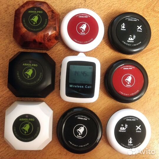 Кнопка вызова персонала и часы пейджер официанта