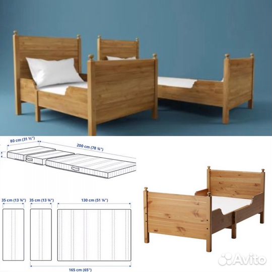 Кровать в детскую Икея Лексвик