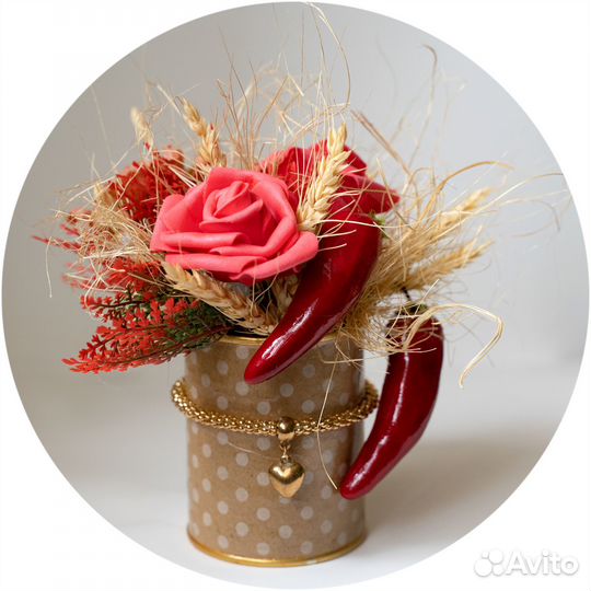 Композиция с сухоцветами