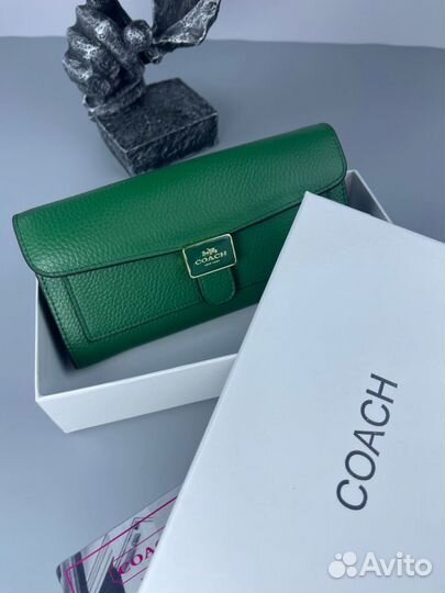 Кошелек Coach кожа/коач/коч/портмоне/сумка