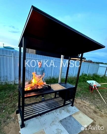 Мангал с крышей