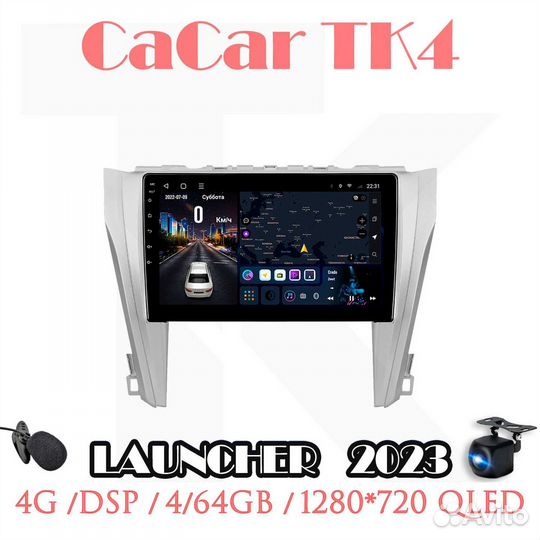 Магнитола Toyota Camry v55 андроид 12 TK4