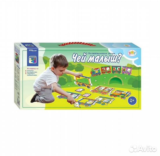 Пазл напольный Паровозики Чей малыш 70116 28146