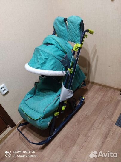 Детские санки коляска ника