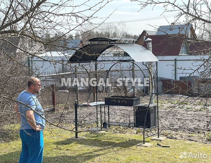 Мангал с крышей