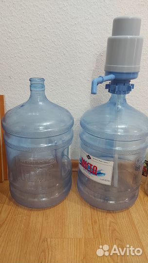 Бутыль 19 литров с помпой 2шт
