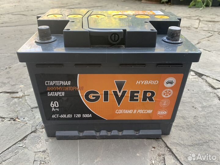 Аккумулятор автомобильный Giver 60а/ч