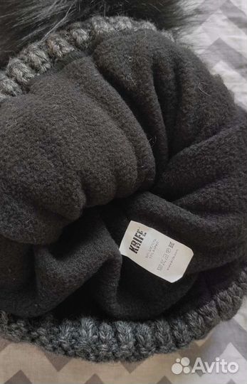 Новая шапка женская теплая бини вязанная