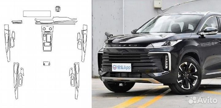 Защитная пленка Лекала для экранов и салона авто