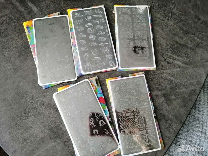 Набор для стемпинга, лак и пластины для стемпинга