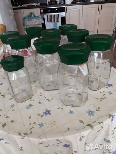 Банки стеклянные, 10 штук