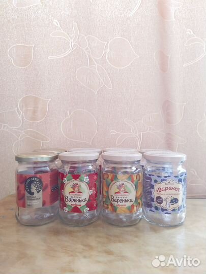 Баночки с винтовыми крышками, 400 мл, стекло