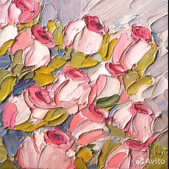 Картина маслом цветы 