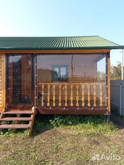 Мягкие окна для загородного дома дачи бани балкона