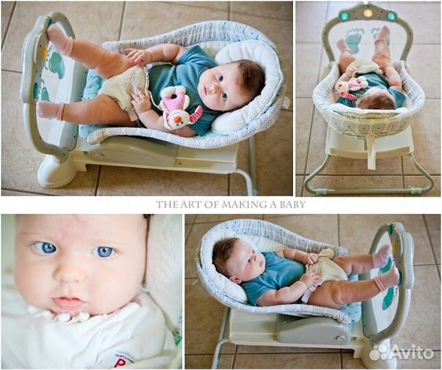 Шезлонг - тренажер ног малышей «Толкай и играй»