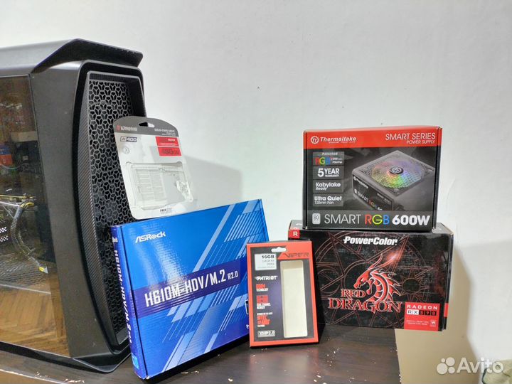 Игровой пк RX 590 8GB + i3-12100f