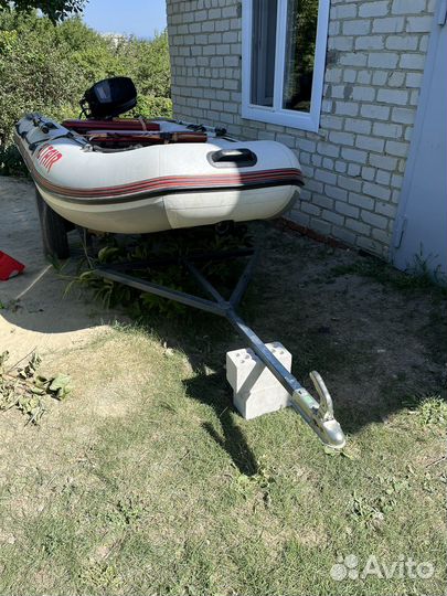 Лодка пвх, мотор Tohatsu 9.8, прицеп