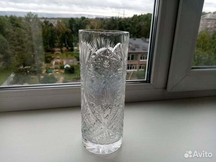 Ваза для цветов, хрусталь