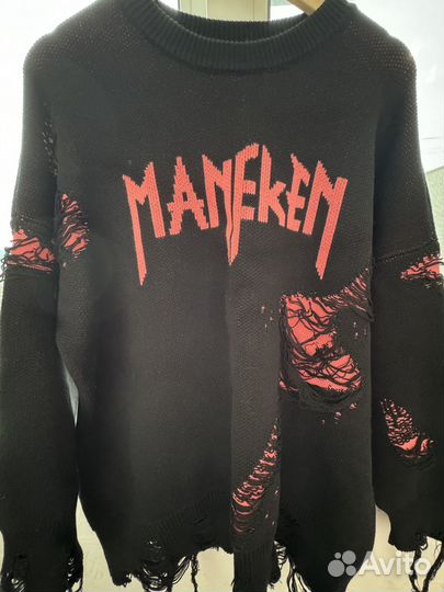 Вязаный свитер в стиле grunge бренда Maneken brand