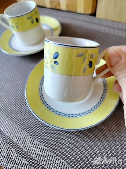 Кофейная пара Чашка с блюдцем blueberry