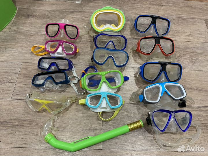 Очки маска для плавания детские, взрослые