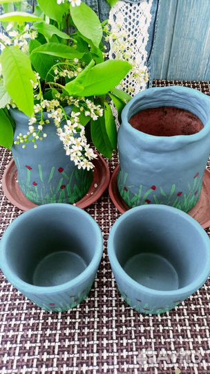 Горшок глиняный кашпо органайзер