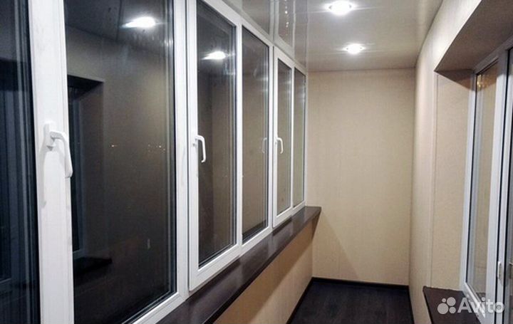 Остекление балконов. Отделка лоджии