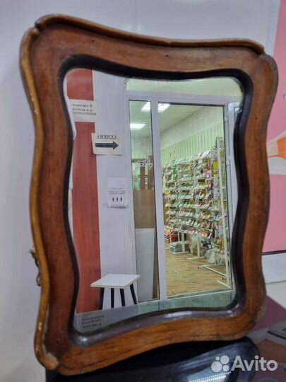 Антикварное зеркало. Размер 43 см 34 см